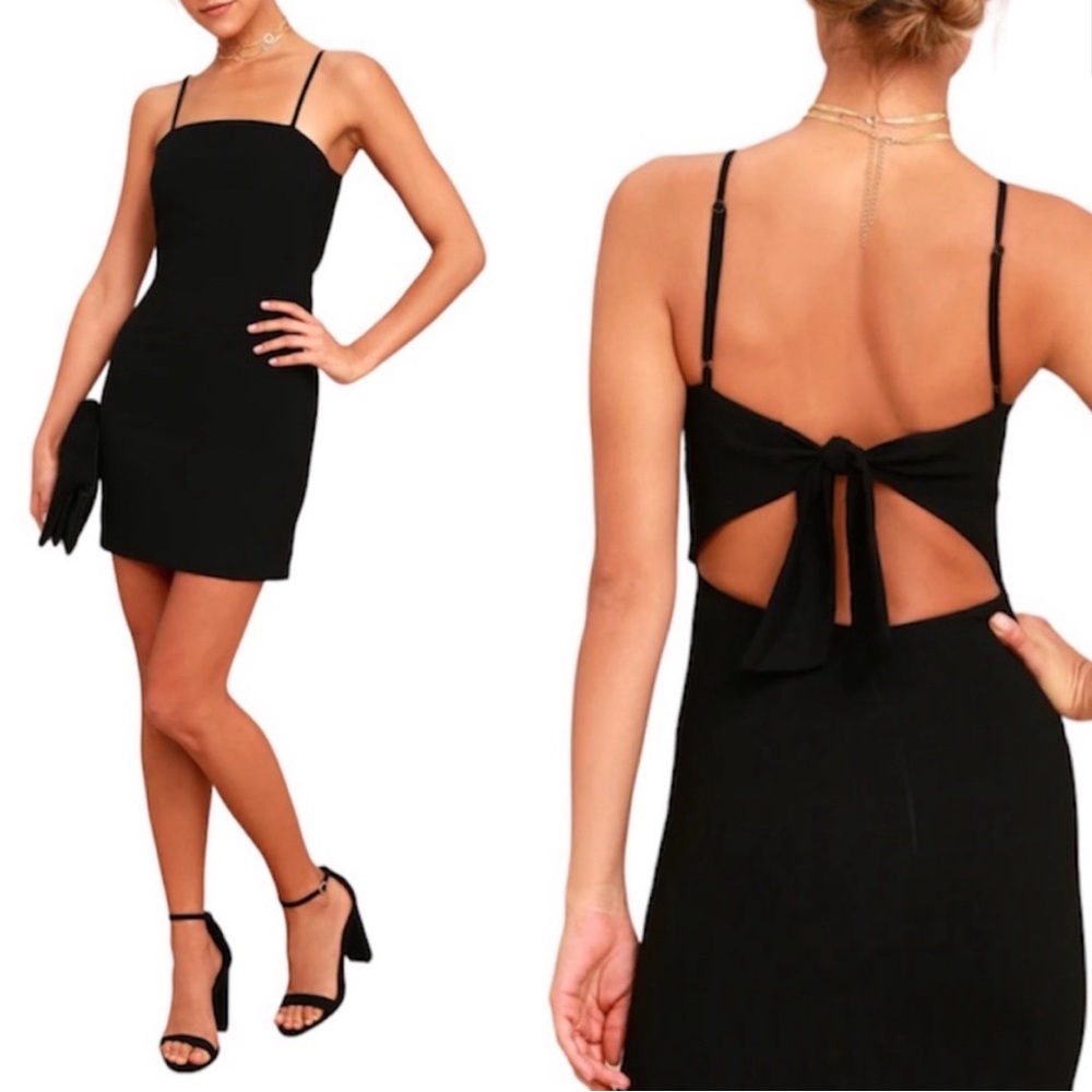 Lulu’s Toast to Life Black mini dress